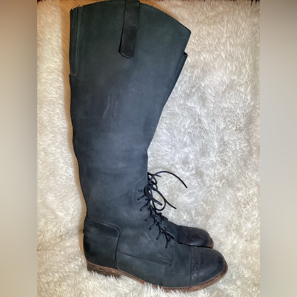 Jeffrey Campbell black leather boots size 8